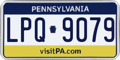PA license plate LPQ9079