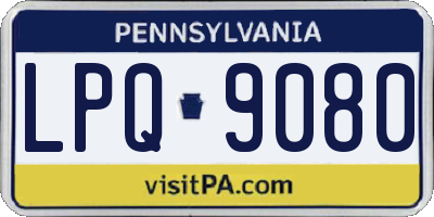 PA license plate LPQ9080