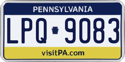 PA license plate LPQ9083