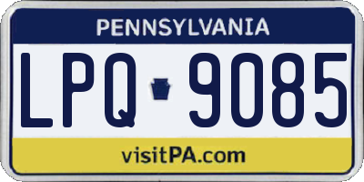 PA license plate LPQ9085