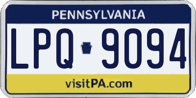 PA license plate LPQ9094
