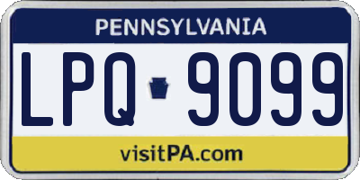 PA license plate LPQ9099