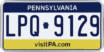 PA license plate LPQ9129