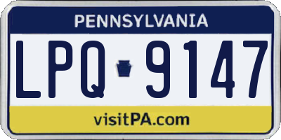 PA license plate LPQ9147