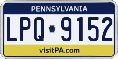 PA license plate LPQ9152