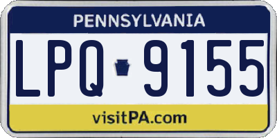 PA license plate LPQ9155
