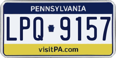 PA license plate LPQ9157