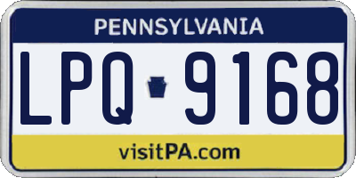 PA license plate LPQ9168