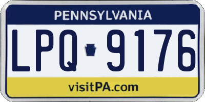 PA license plate LPQ9176