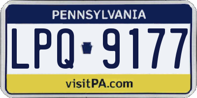 PA license plate LPQ9177
