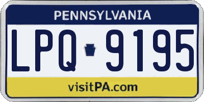 PA license plate LPQ9195