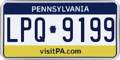 PA license plate LPQ9199