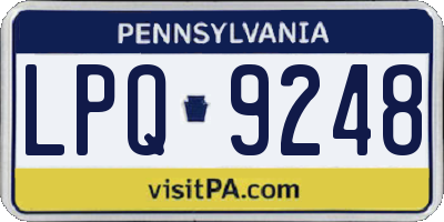 PA license plate LPQ9248