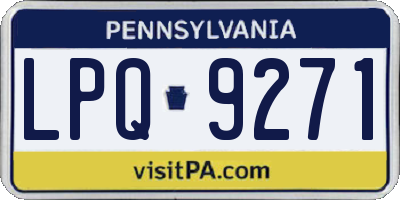 PA license plate LPQ9271