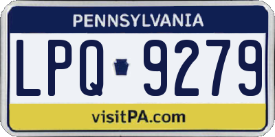 PA license plate LPQ9279