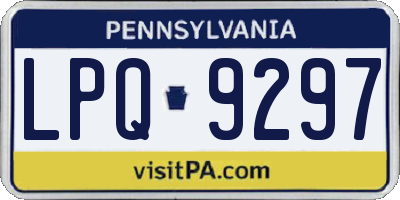 PA license plate LPQ9297