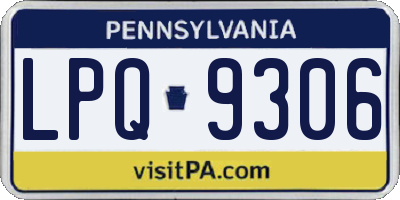 PA license plate LPQ9306