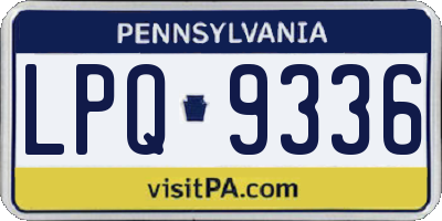 PA license plate LPQ9336