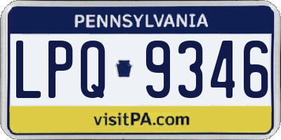 PA license plate LPQ9346