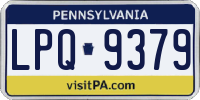 PA license plate LPQ9379