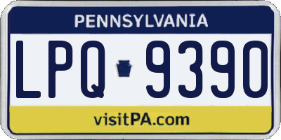PA license plate LPQ9390
