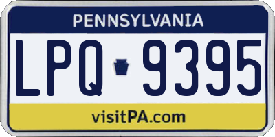 PA license plate LPQ9395