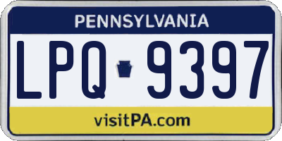 PA license plate LPQ9397