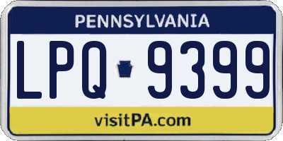 PA license plate LPQ9399