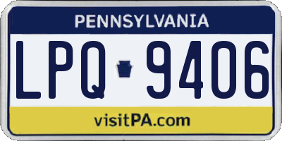 PA license plate LPQ9406