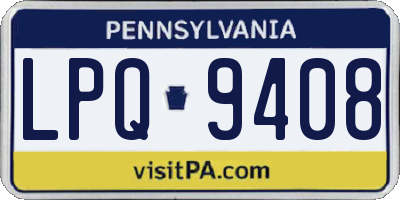 PA license plate LPQ9408