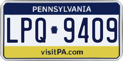 PA license plate LPQ9409