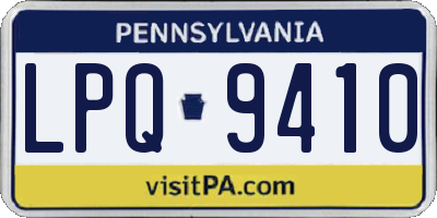 PA license plate LPQ9410
