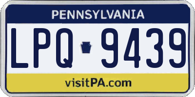 PA license plate LPQ9439