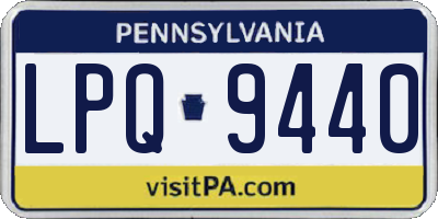 PA license plate LPQ9440