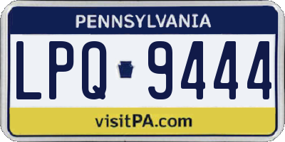 PA license plate LPQ9444