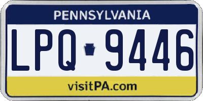 PA license plate LPQ9446
