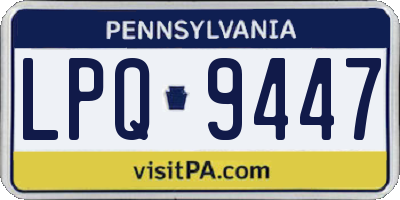 PA license plate LPQ9447