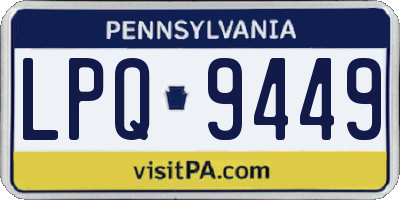 PA license plate LPQ9449