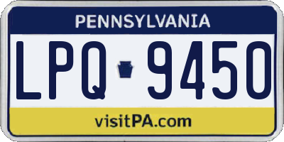 PA license plate LPQ9450
