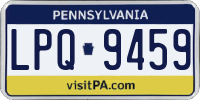 PA license plate LPQ9459