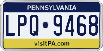 PA license plate LPQ9468