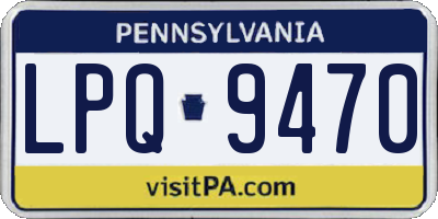 PA license plate LPQ9470