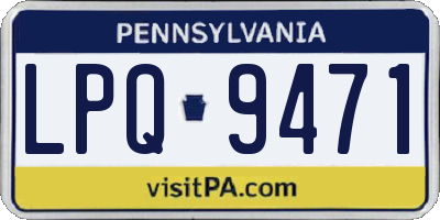 PA license plate LPQ9471
