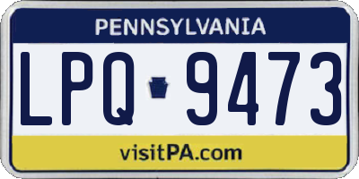 PA license plate LPQ9473