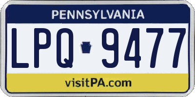 PA license plate LPQ9477