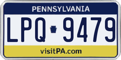 PA license plate LPQ9479