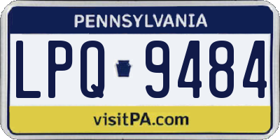 PA license plate LPQ9484