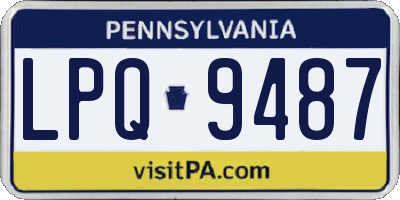 PA license plate LPQ9487