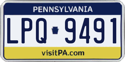 PA license plate LPQ9491