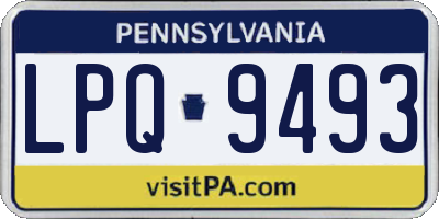 PA license plate LPQ9493